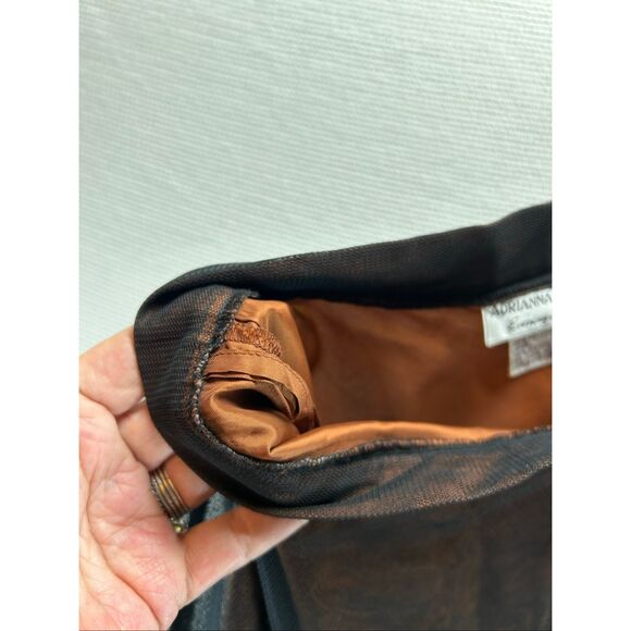 Adrianna Papell Tulle Maxi Skirt Copper Black Evening Goth Formal Size 8 - Picture 15 of 15